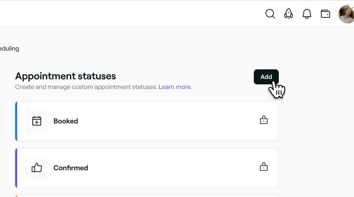 Add new custom appointment status Fresha.jpg