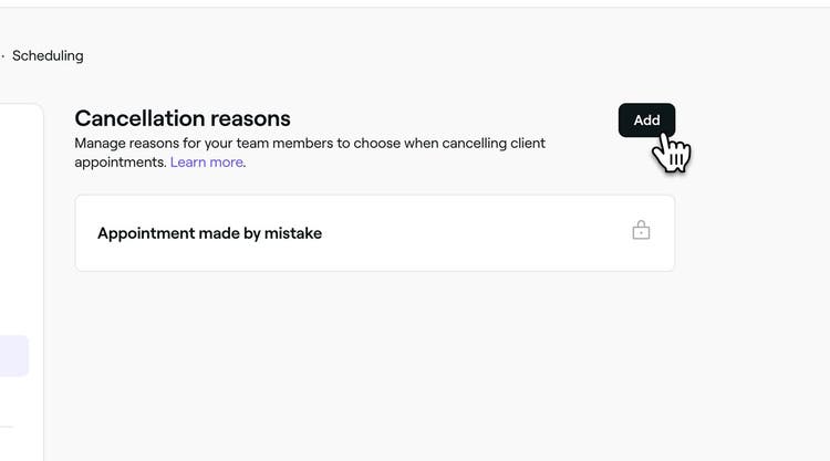 Manage cancellation reasons