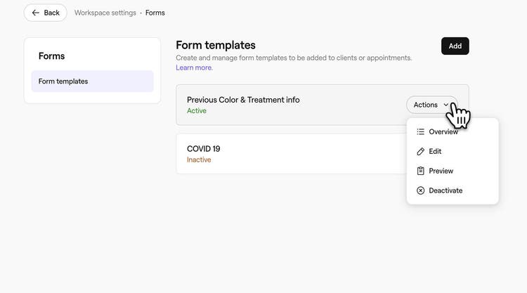 Create a basic form template