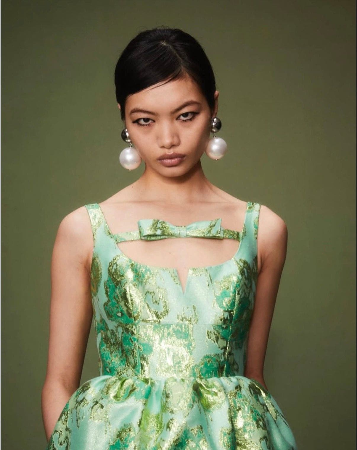 image of high fashion woman with hair styled