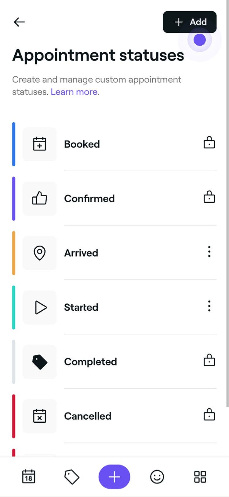 Mobile_Add new custom appointment status Fresha.jpg