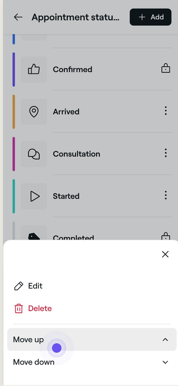 Mobile_Rearrange custom appointment status Fresha.jpg