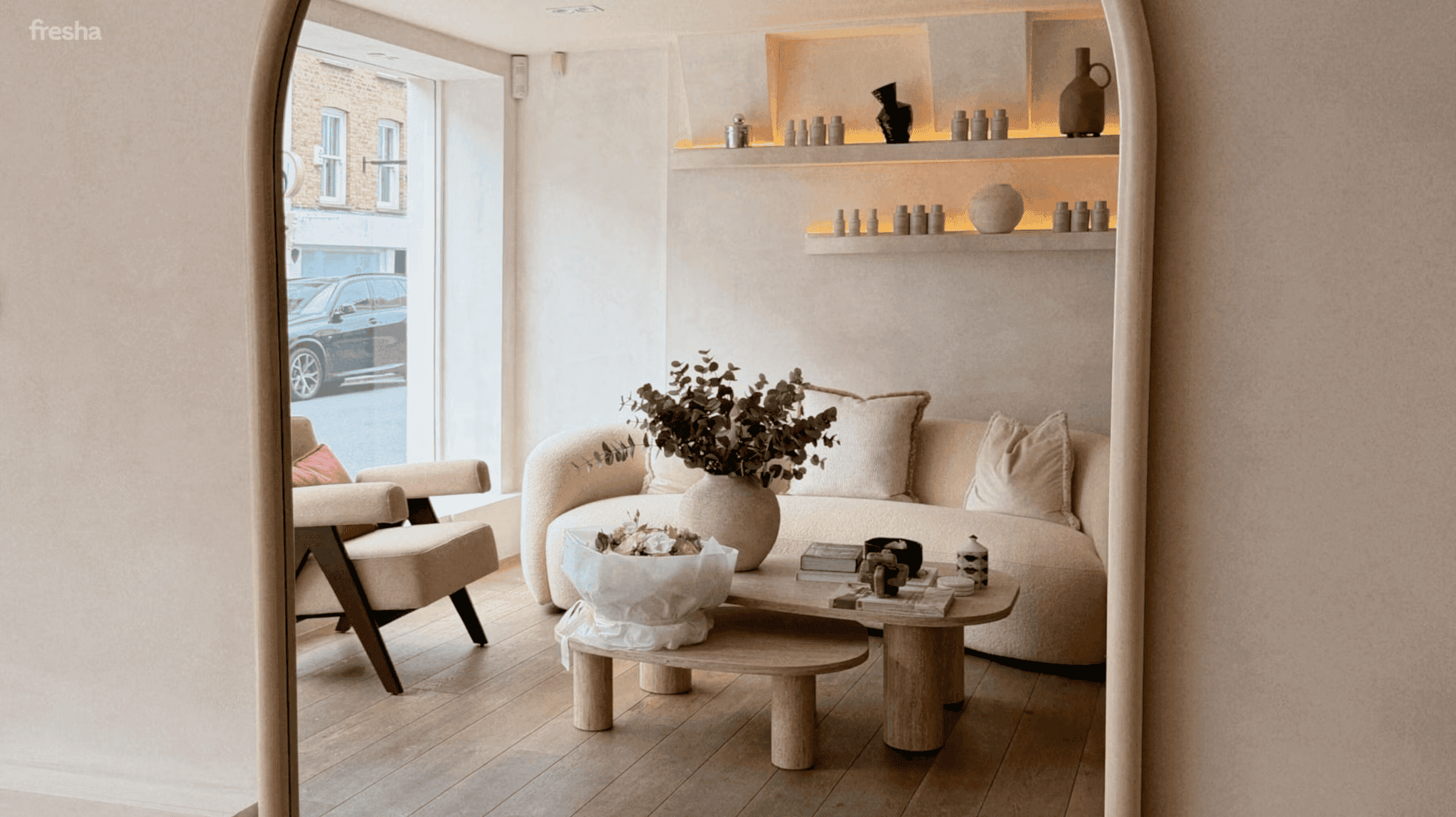 image of neutral salon design interior