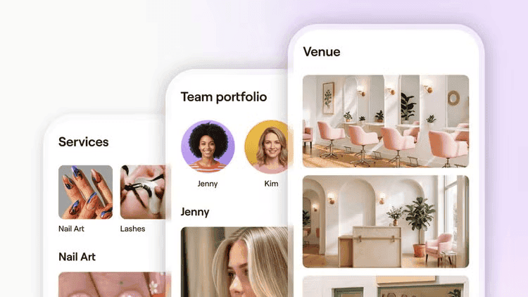 fresha user interface for marketplace portfolios