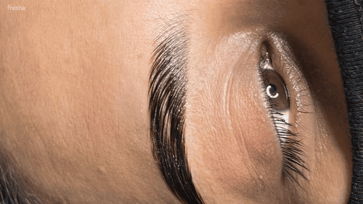 image of dark brown eyebrow treatment