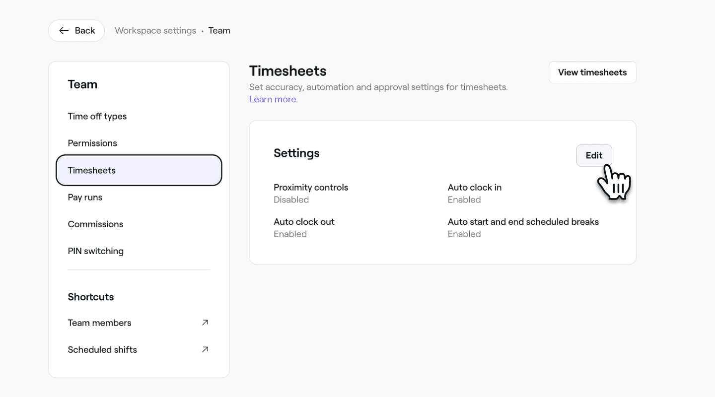 settings edit timesheets automations Fresha.png