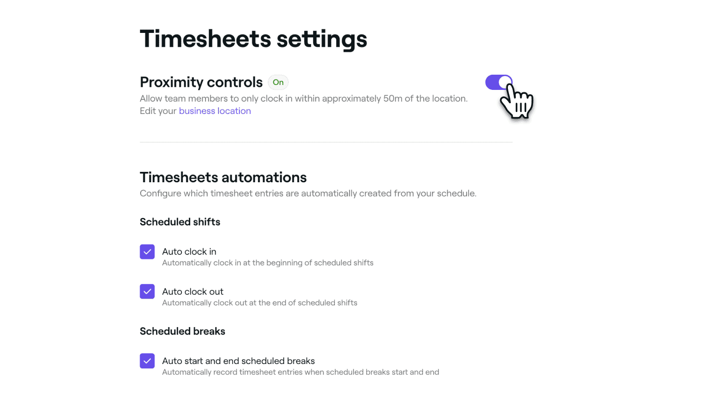 settings edit timesheets proximity Fresha.png