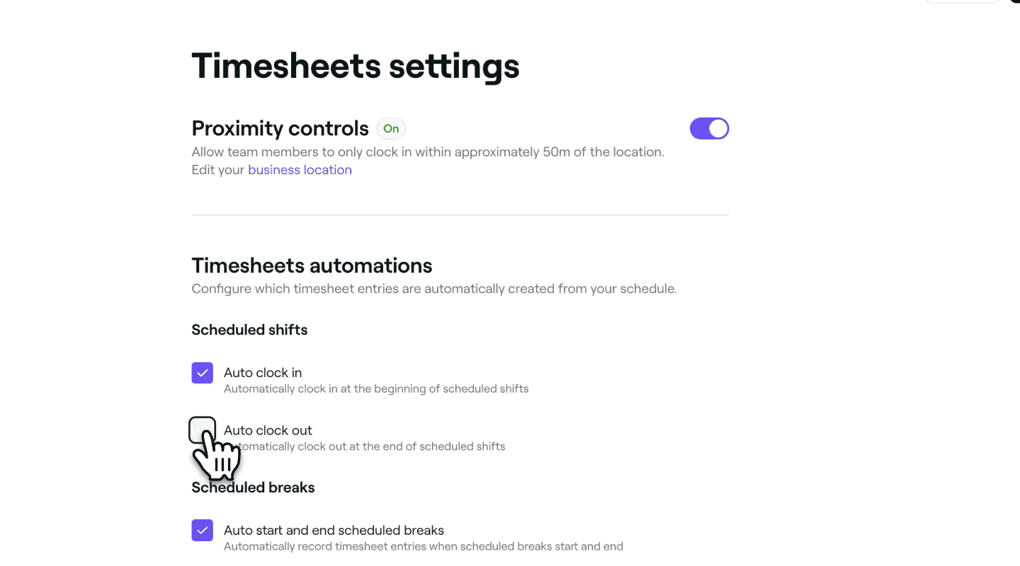 settings timesheets automations Fresha.png