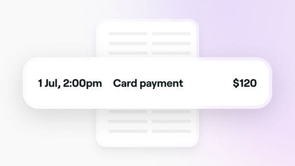 A card payment displayed in a Fresha business wallet.