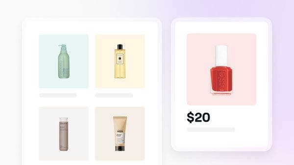 A product list added to Fresha for inventory management. 