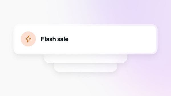 Flash sale created for a discount to be applied online or at checkout on Fresha.