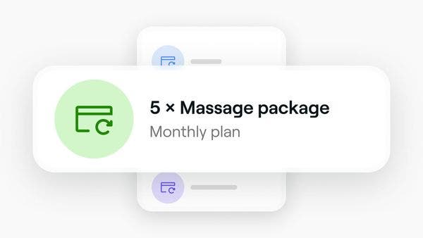A single membership, including a package of five sessions booked on Fresha.