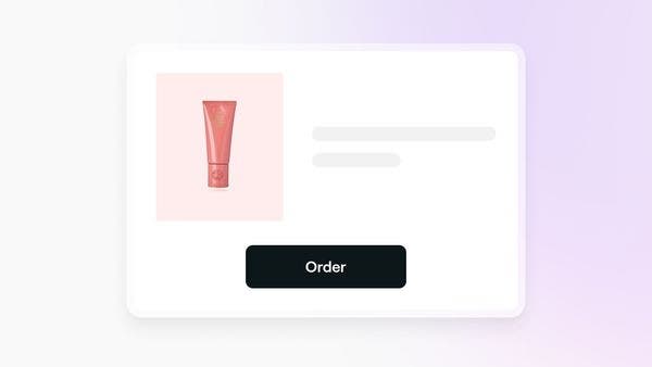 Creating an order for more stock on Fresha. 
