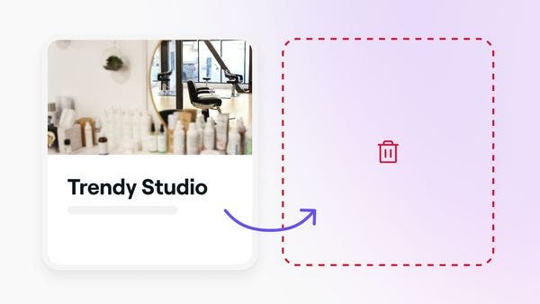 Deleting a Fresha workspace named Trendy Studio.