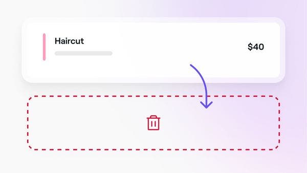Deleting a single service on Fresha to no longer be booked.