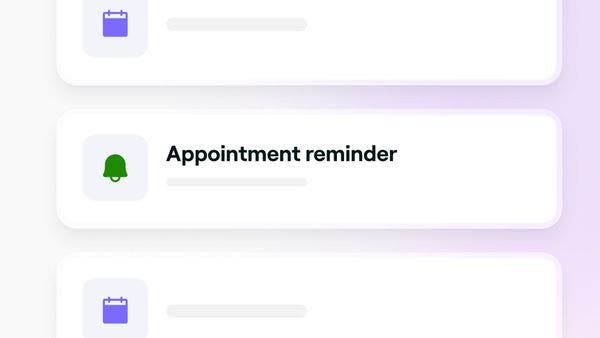 An appointment reminder for a client who has booked via Fresha.