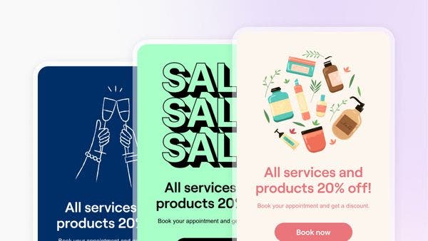 An email campaign built in Fresha.