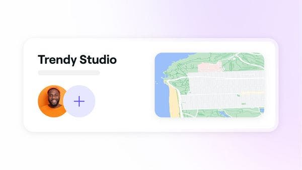 Fresha workspace location map.