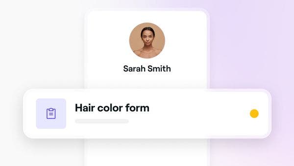 A form attached to a clients profile in Fresha. 