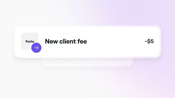 A fee listed in a business wallet for a Marketplace New client fee.