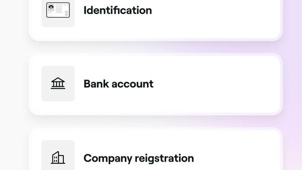 A list of account verification methods in Fresha.