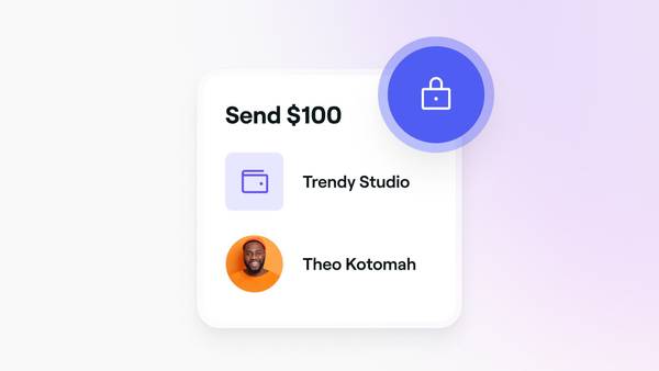 A wallet transfer in Fresha that requires authorisation.