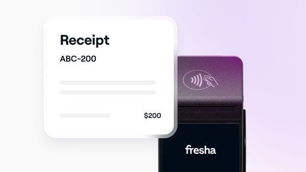 A receipt printed from a Fresha card terminal.