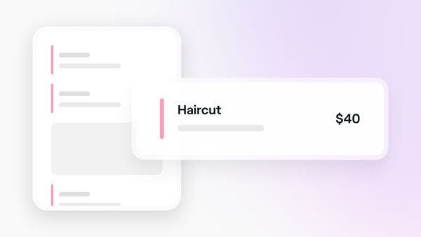 A single service within a menu on Fresha.