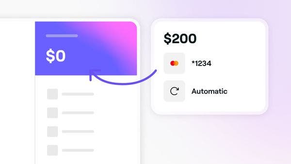 Adding funds to a business wallet on Fresha.