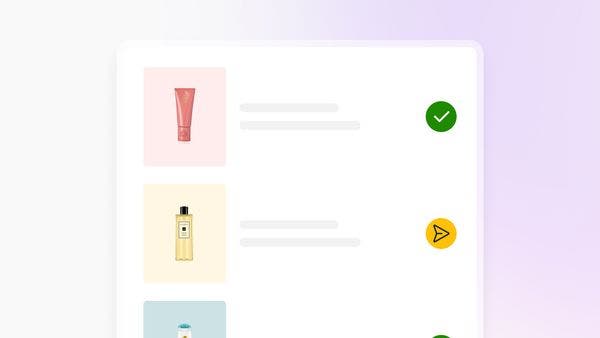 Sorting a list of products within a Fresha workspace.