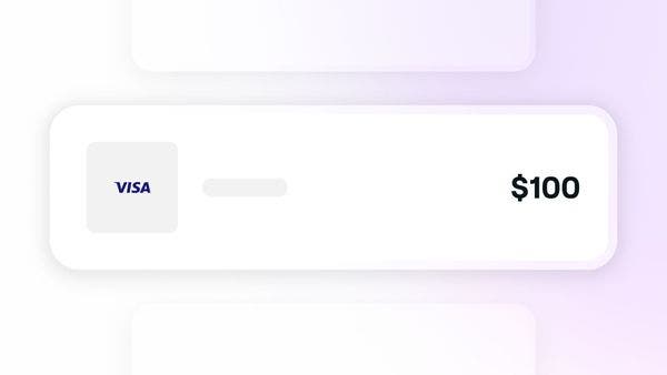Fresha personal wallet $100 transaction listing.