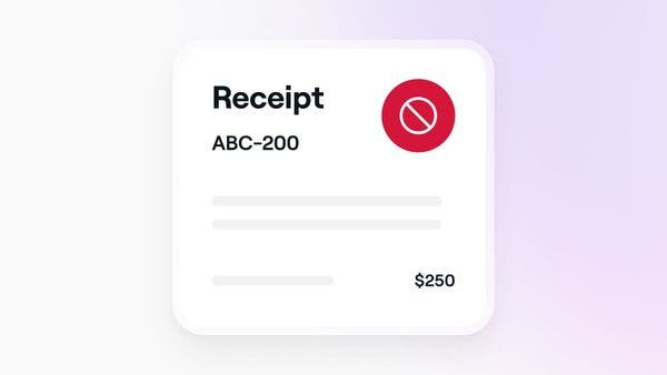 A voided receipt on Fresha.