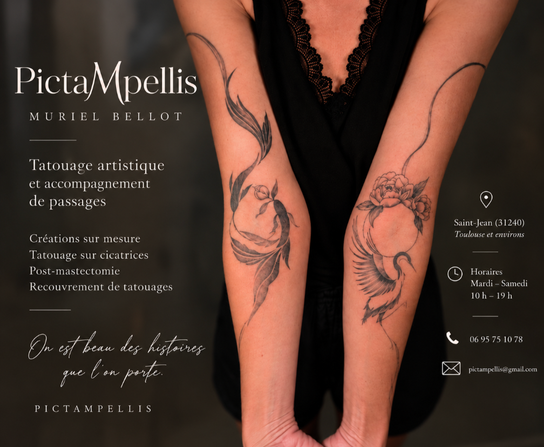 Afbeelding Tatoeages en piercings voor PictaMpellis – Muriel Bellot