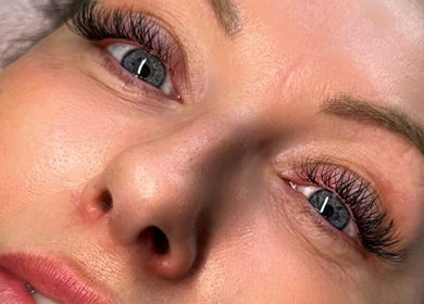Lash enhancement at The Beauty Collective in Kintore, Scotland, GB showcasing expertly crafted lush lashes.
