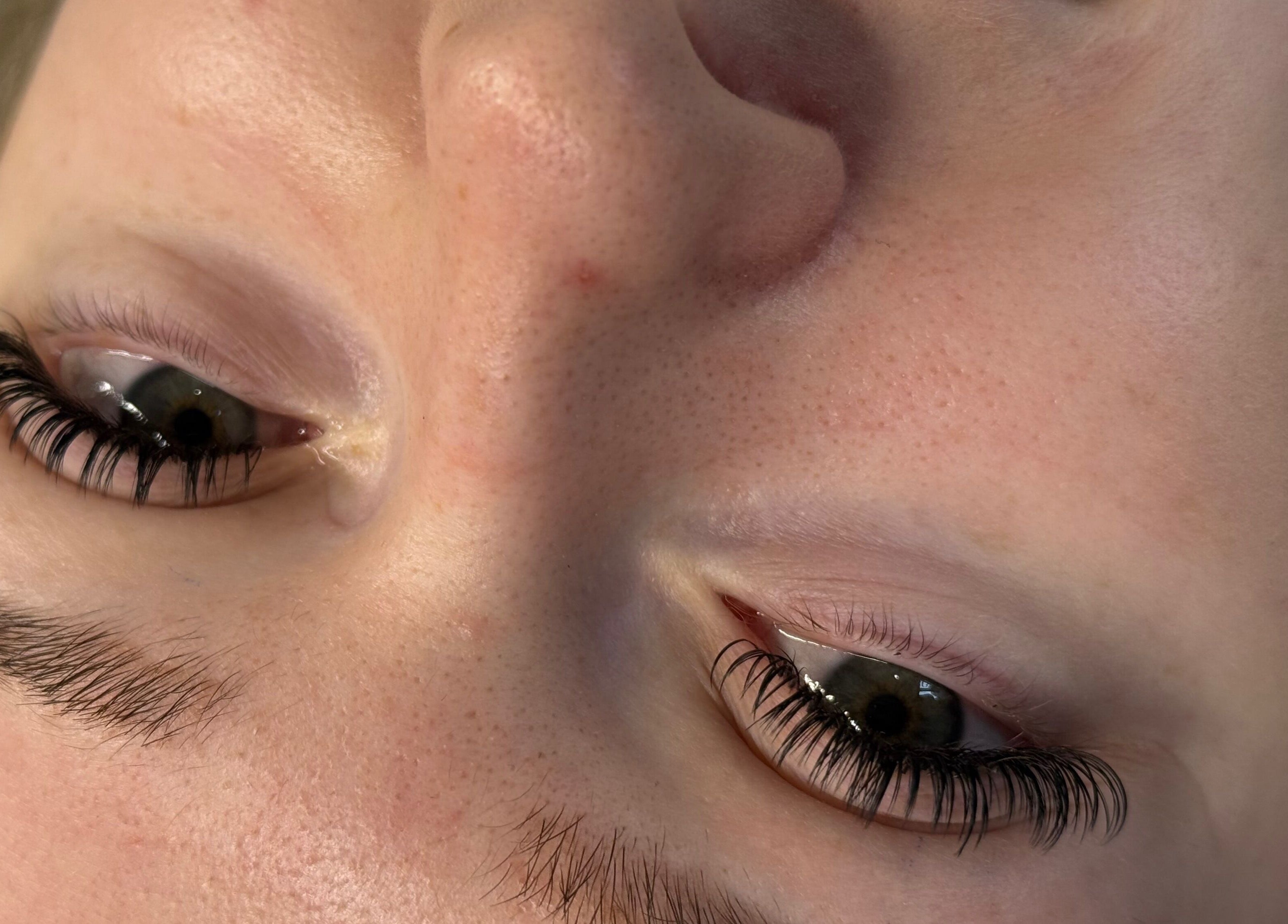 Close-up of volumized lashes at The Beauty Collective, Kintore, Scotland, GB.