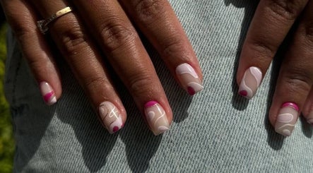 Stylish nail art design at Sadiou's Lab, Bali, Bali, ID, showcasing intricate patterns on manicured nails.