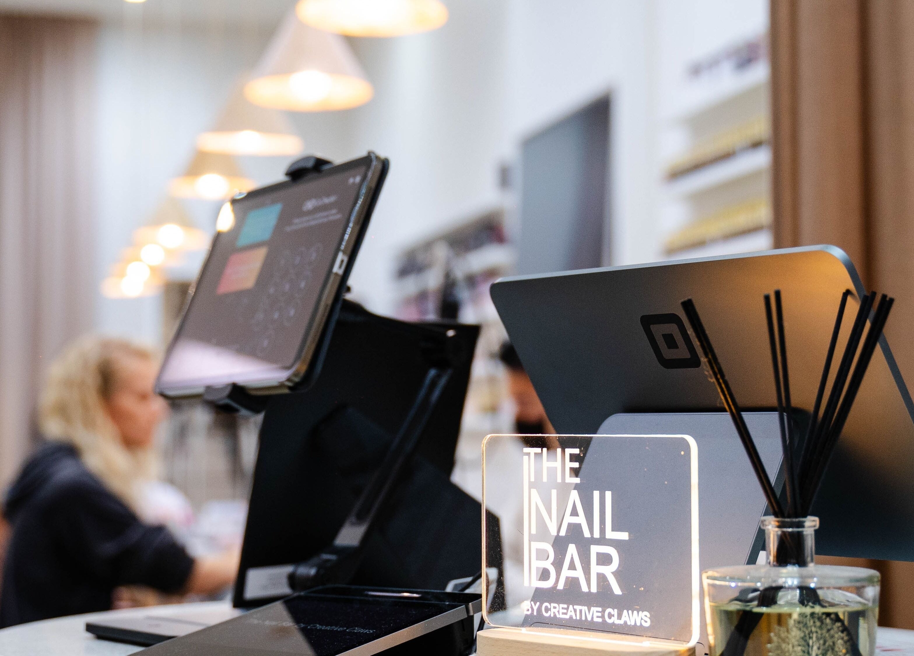 Modern nail bar setup at The Nail Bar By Creative Claws, Indooroopilly, Queensland, AU.