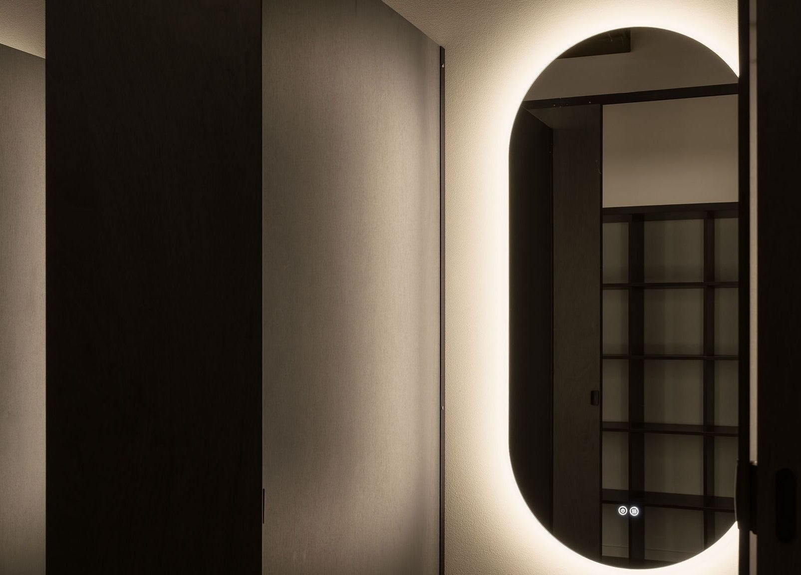 Modern illuminated mirror in Recovery Room Sippy Downs, Sippy Downs, Queensland, AU.