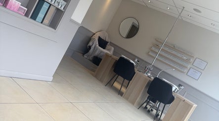 Elegant interior of Hagon Hair & Beauty Ltd in Brighton And Hove, England, GB showcasing a stylish nail station.