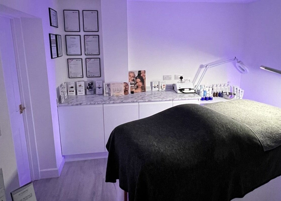 Relaxing treatment room at Skin Studio - Gainsborough, pristine setup highlighting tranquil ambiance in Gainsborough, England, GB.