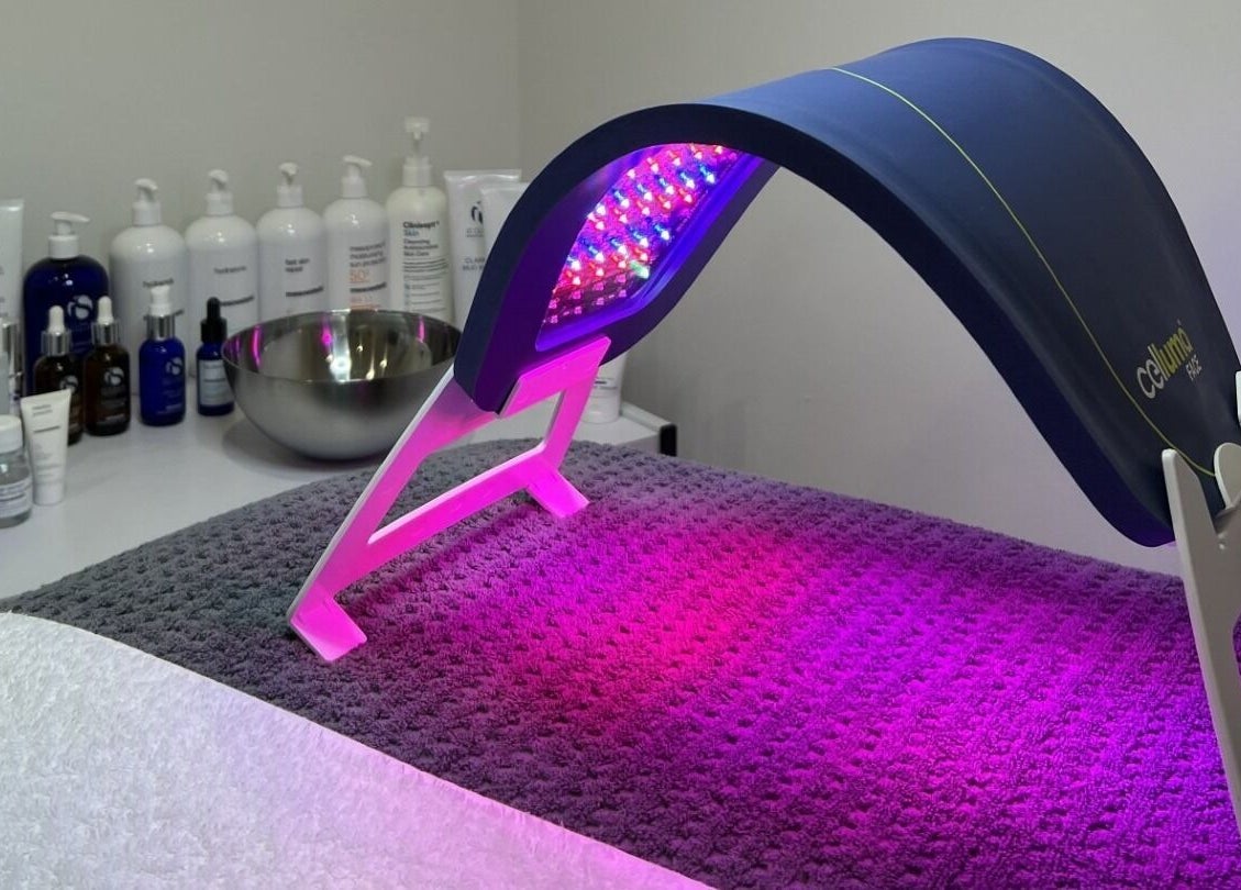 LED therapy setup at Skin Studio - Gainsborough, featuring treatment devices and skincare products in Gainsborough, England, GB.
