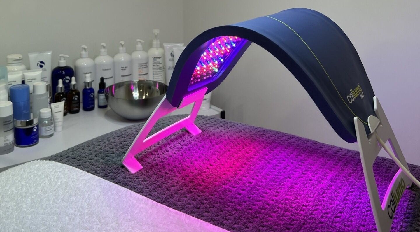 LED therapy setup at Skin Studio - Gainsborough, featuring treatment devices and skincare products in Gainsborough, England, GB.