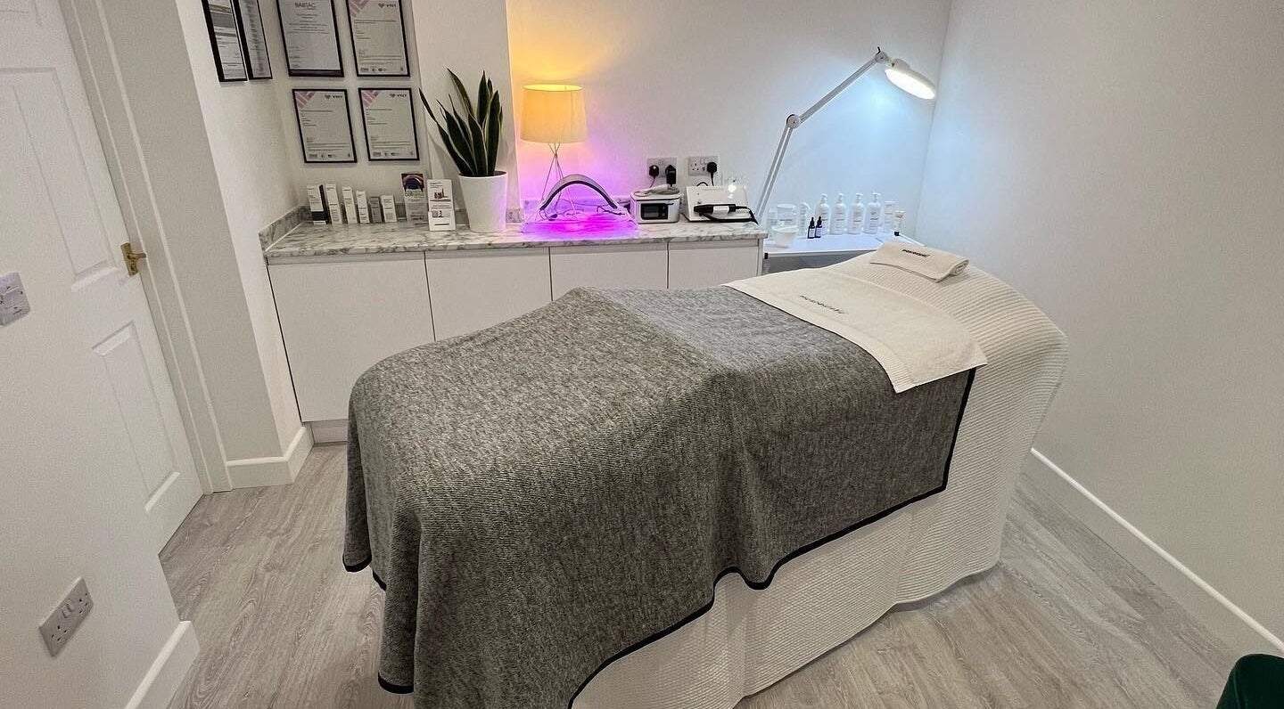 Elegant treatment room at Skin Studio - Gainsborough, featuring a massage table and decor. Gainsborough, England, GB.