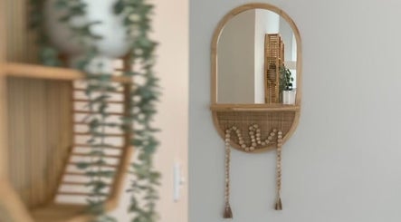 Chic mirror decor at Sharn's Beauty Room in Bennett Springs, Western Australia, AU enhances the serene ambiance.