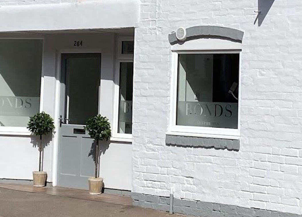 Stylish entrance of Bonds Aesthetics in The Royal Town of Sutton Coldfield, England, GB.