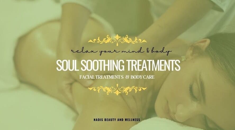 Relaxing massage at Nadi's Beauty and Wellness, Melbourne, Victoria, AU, offering soul soothing facial and body care.