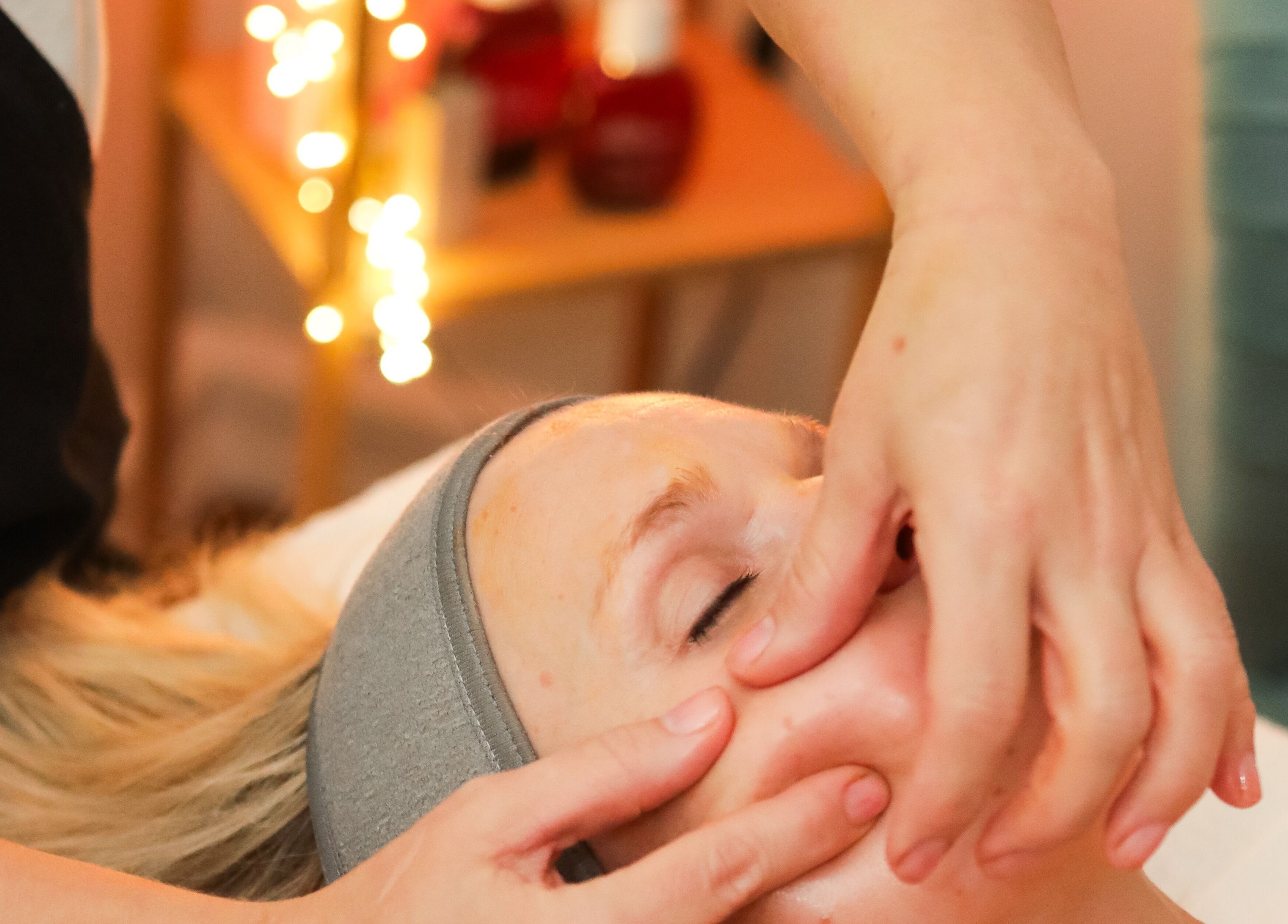 Facial massage at Jill at No.3 in Hale Barns, England, GB, enhancing relaxation and rejuvenation.
