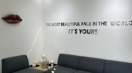 Chic lounge at Beautology Clinic, Tyre, South Governorate, LB with inspiring wall decor.