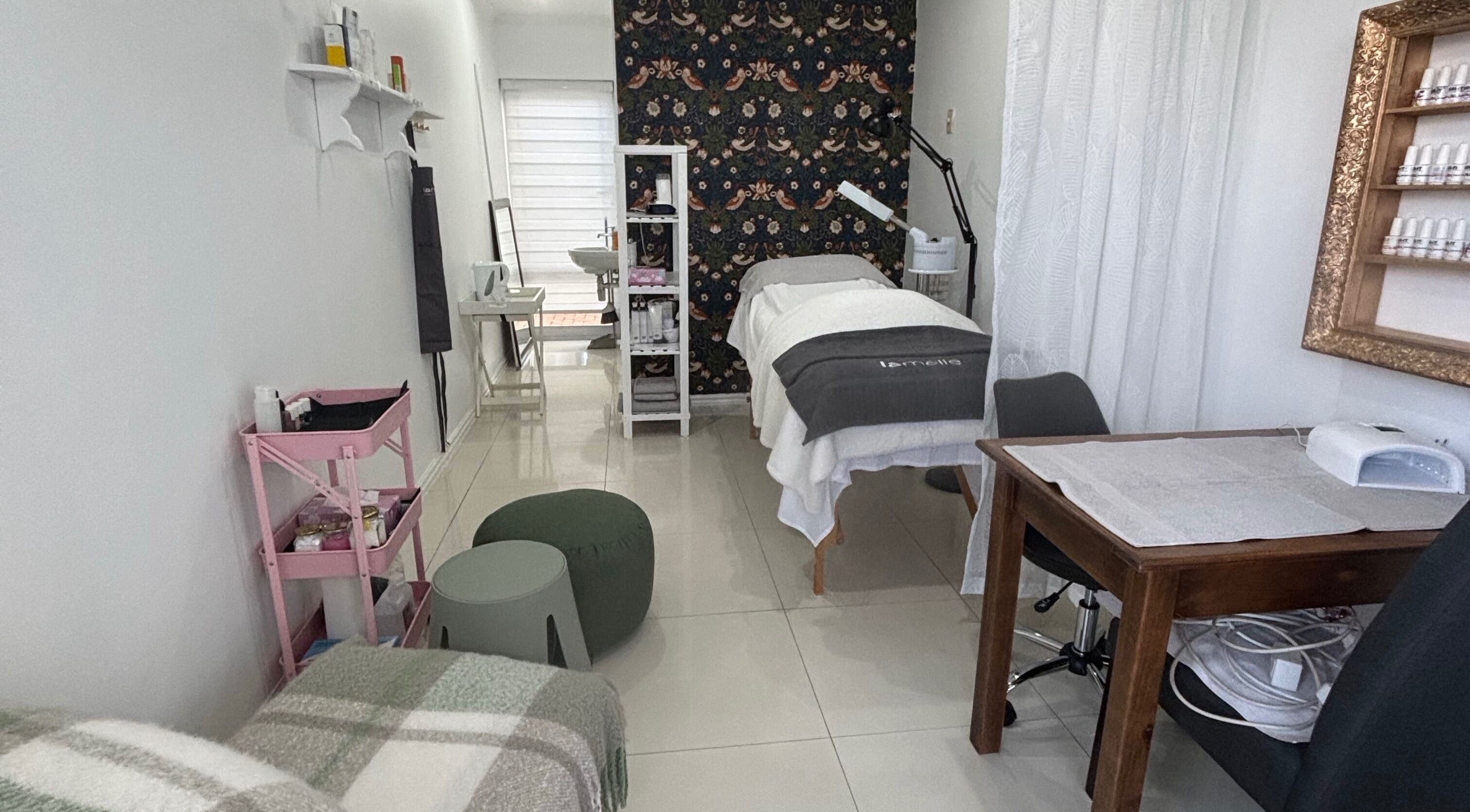Private treatment room at Gentle Radiance Beauty Salon, Gqeberha, Eastern Cape, ZA, offering a serene environment.