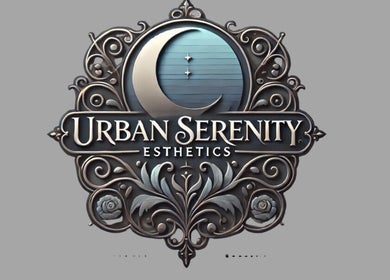 Urban Serenity Esthetics logo with intricate design, located in Winnipeg, Manitoba, CA.